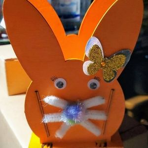 Wooden Mini Basket Bunnies